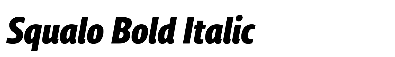 Squalo Bold Italic